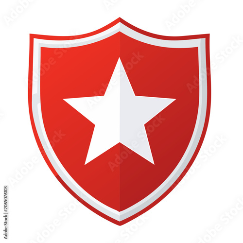Red heart symbol flat design