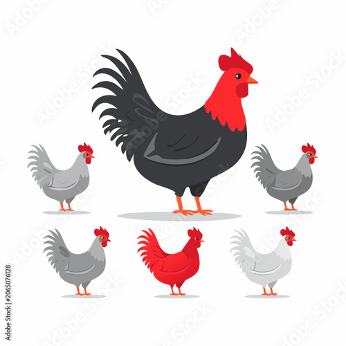 Rooster and Hens Collection