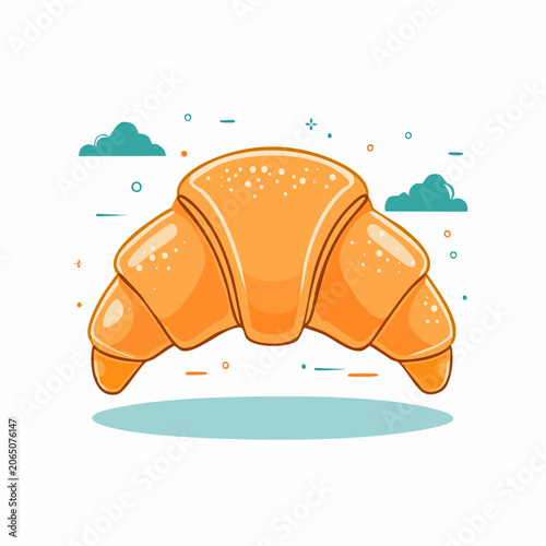 Stylized Croissant Illustration