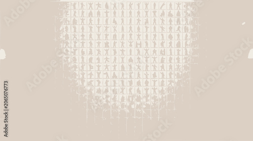 Diverse Human Silhouettes Collage on Textured Grunge Background