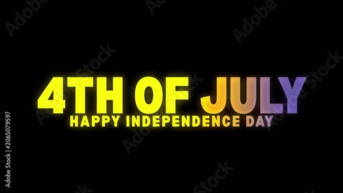 Bold Gradient Text Design Video for 4th of July Independence Day Celebration