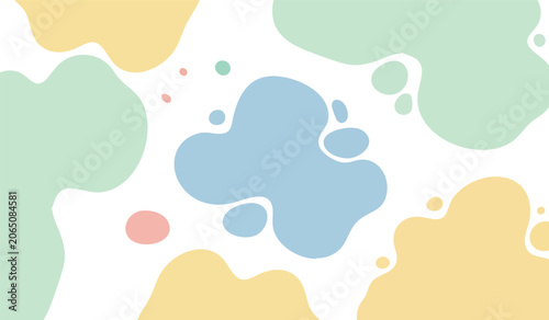 Minimalist liquid shape background with soft pastel colors and organic fluid blobs for web design.