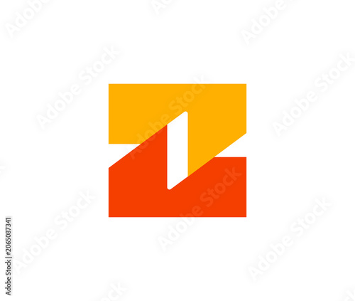 Abstract Z Letter Logo Design with Square Box