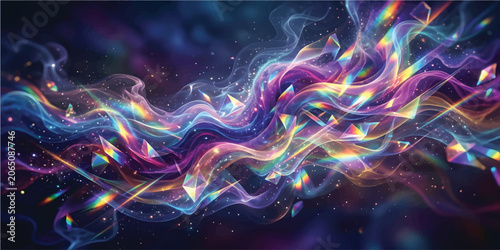 Abstract luxury fluid art painting in alcohol ink technique, Imitation of marble stone cut and mixture of blue and purple paints, glowing golden veins vector illustration.