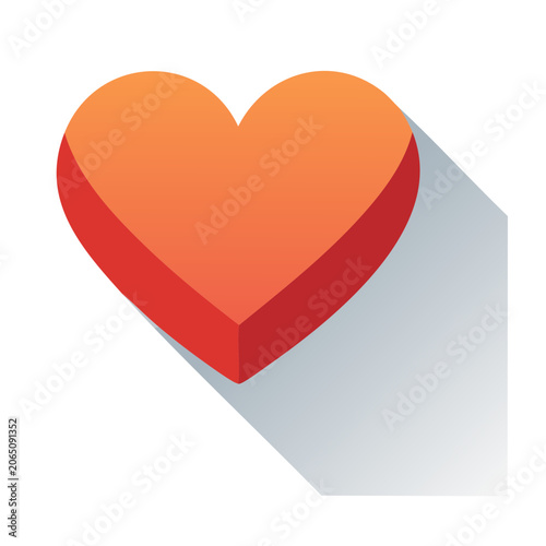 Red and orange gradient heart icon