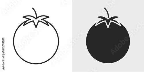 Fotografie Tomato Icon represents fresh vegetables, healthy ingredients, and nutritious cooking essentials