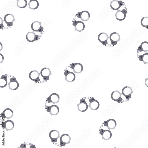 Canvastavla pattern police handcuffs cartoon