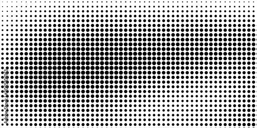 Fotografía Set of halftone dots gradient pattern texture isolated on white background