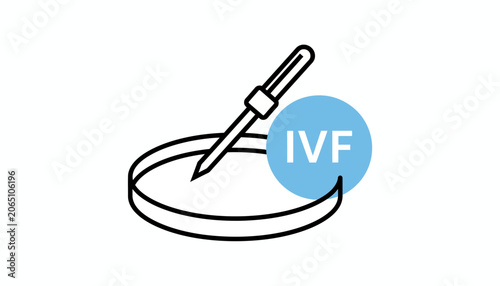 Foto IVF, fertility, medical, icon, vector, in vitro fertilization symbol