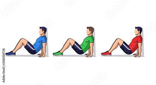 Man Performing Triceps Dips Exercise Against Wall