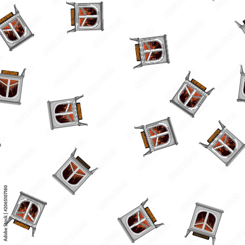 Obraz premium pattern flame fireplace cartoon. flame fireplace sign vector
