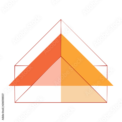 Minimalist Geometric Pyramid Illustration