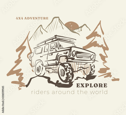 4x4 car offrod trip
