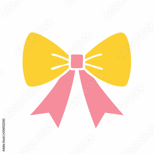 Yellow and Pink Bow Icon