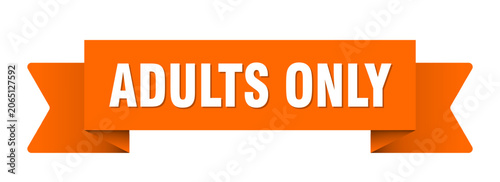 Картината върху платно adults only ribbon isolated on transparent background