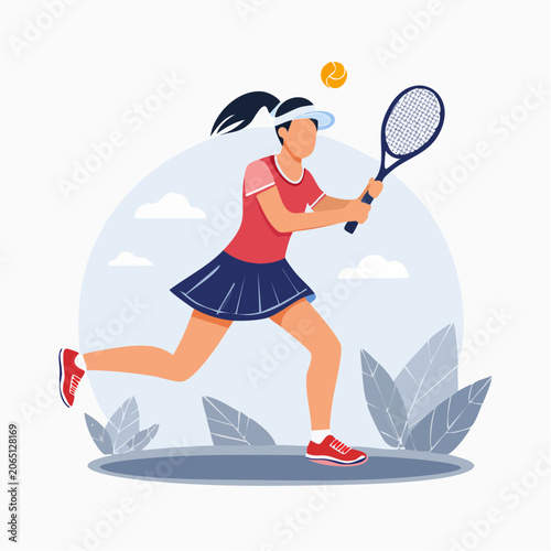 Woman Playing Tennis