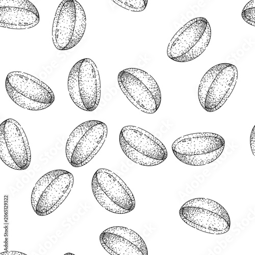 Photos seamless pattern mustard sauce hand drawn