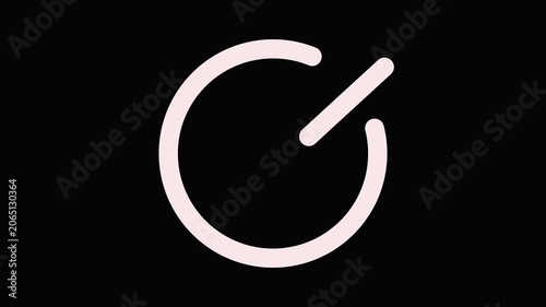 Neon Pink Check Mark Animation Disappearing loop on Black Background