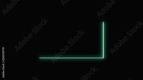 Neon Green Glowing Rectangle Frame Animation