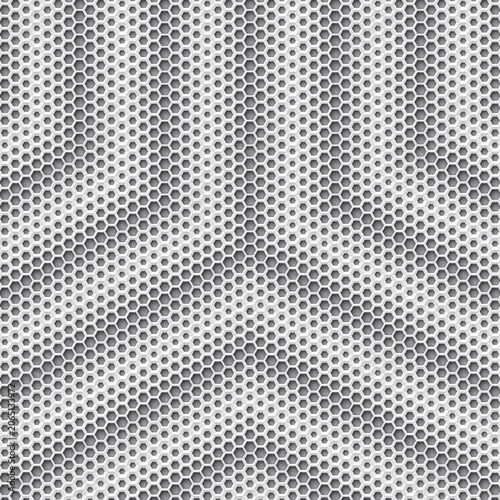 mosaic pattern made from hexagonal honeycomb shape, black and white vector illustration
