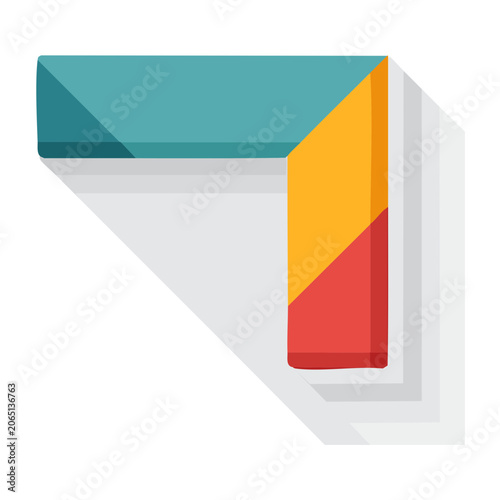 Flat design colorful corner icon