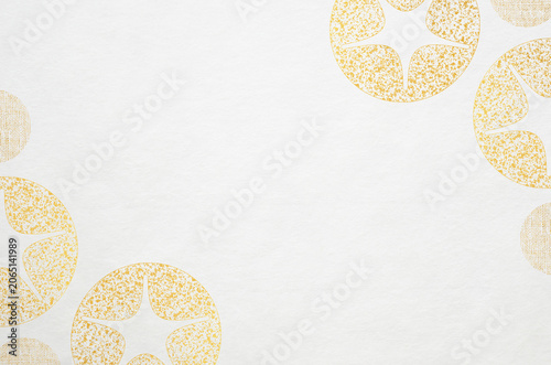 Japanese modern pattern washi paper background. Japanese Washi paper texture featuring an abstract morning glory flower design.