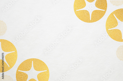 Japanese modern pattern washi paper background. Japanese Washi paper texture featuring an abstract morning glory flower design.