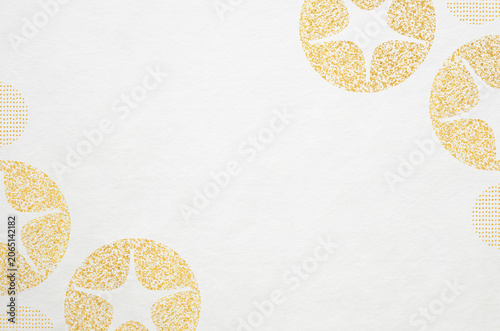 Japanese modern pattern washi paper background. Japanese Washi paper texture featuring an abstract morning glory flower design.