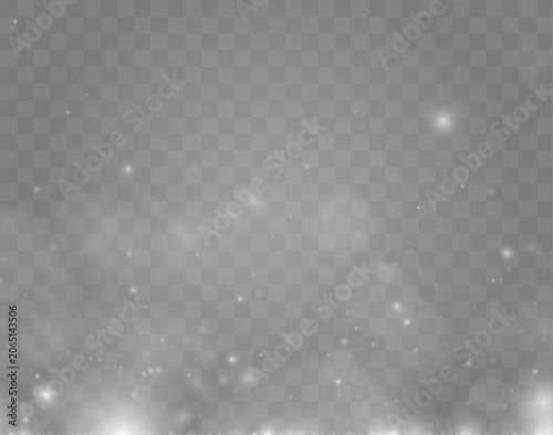 Fotografie White luminous dust swirls gracefully through transparent space