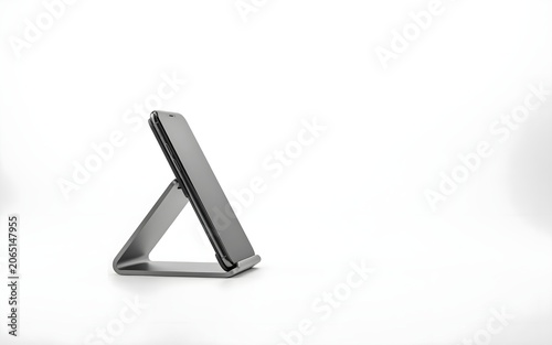 Premium Aluminum Desktop Phone Stand with Adjustable Angle Sturdy Metal Smartphone Cradle Holder for Office Desk and Video Calls