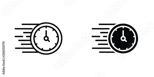 Bild auf Leinwand Time fast icon