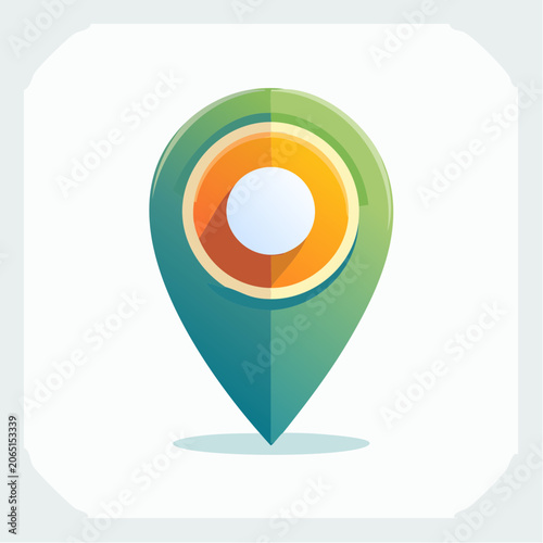 Stylized Location Pin Icon