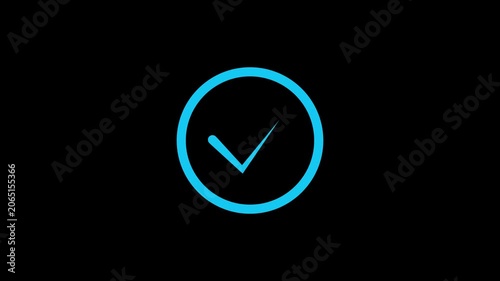 Check Mark Icons Set – Green, Red and Blue Glowing Tick Symbols for Approval, Verification and Success Status