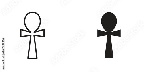 Bild auf Leinwand Ankh icon Design Illustrations. editable web icons