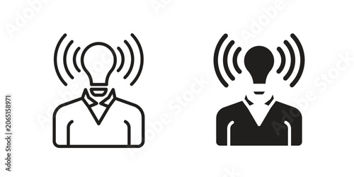 Brand awareness icon Design Illustrations. editable web icons