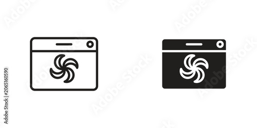Cuadro en lienzo Convection turbofan stove icon Design Illustrations