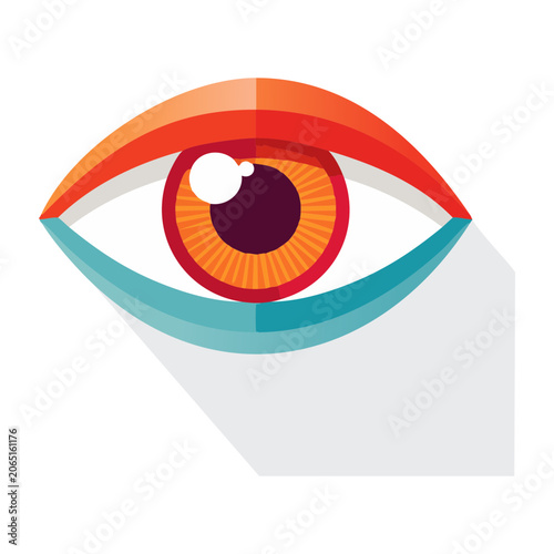 Flat design human eye icon