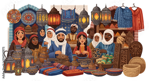 Group of people in traditional attire.