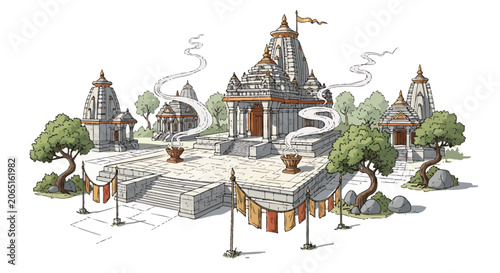 Hindu Temple Architecture Design Elements.