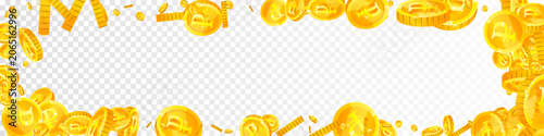 Schilderij op canvas Russian ruble coins falling