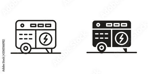 Fotografie Generator icon Design Illustrations. editable web icons