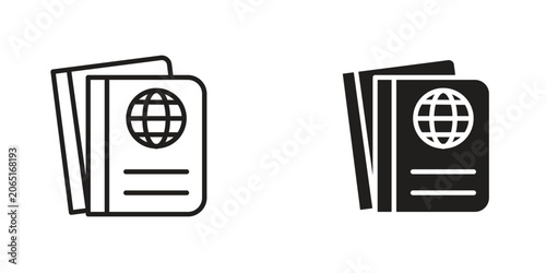 Canvastavla Immigration icon Design Illustrations. editable web icons
