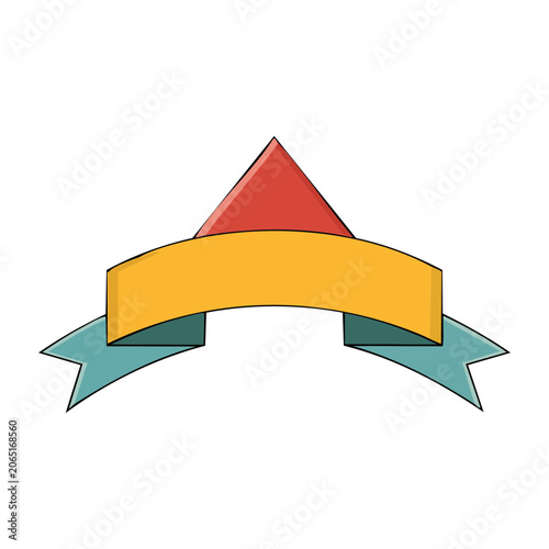 Red and yellow airplane front view 3D render