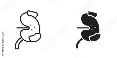 Tableau sur toile Kidney disease icon Design Illustrations. editable web icons