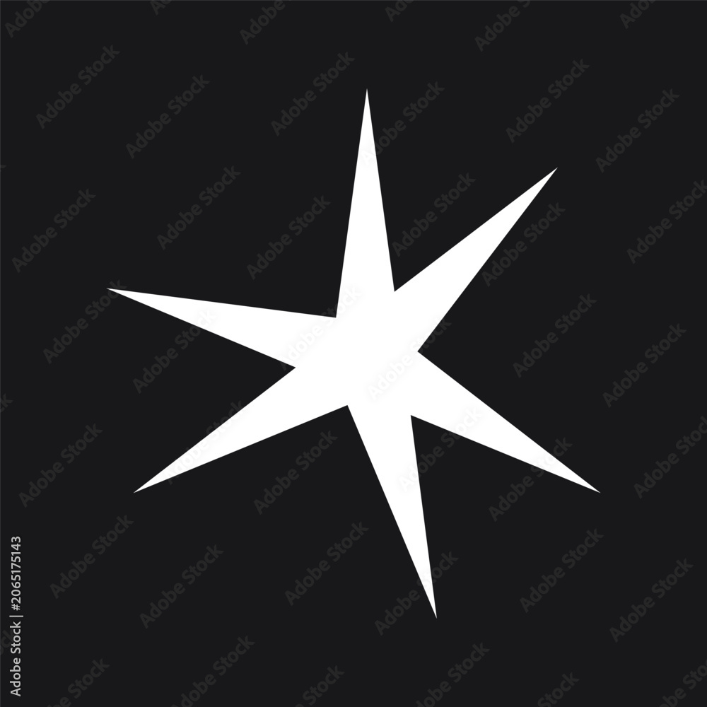 Obraz premium Geometric sparkle star icon vector design element.