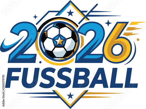 2026 Fussball World Championship Soccer Tournament Logo Design