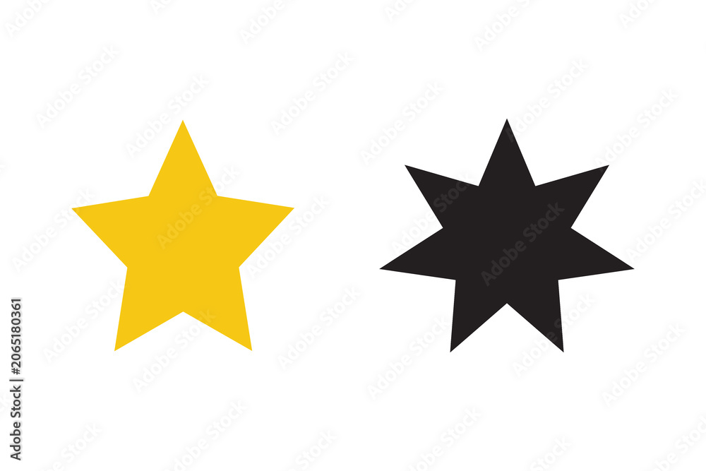 Fototapeta premium The icon has golden stars for evaluating the service. On a white background. Vector illustration.
