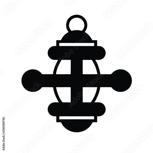 Geometric Hanging Lantern Vector Design