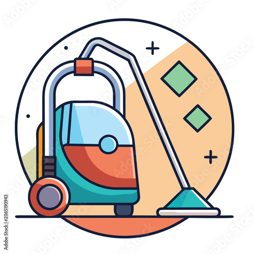 logo vector design modern vacuum cleaner