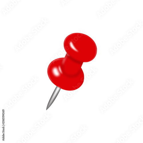 Plakat Red push pin icon